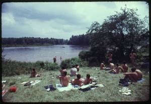 woodstock 1969 nude|Nude sunbathers on the grass during the Woodstock Festival